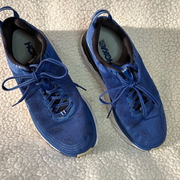 Hoka Men's Bondi 8 Vibrant Blue Athletic Shoes - Picture 7 of 8